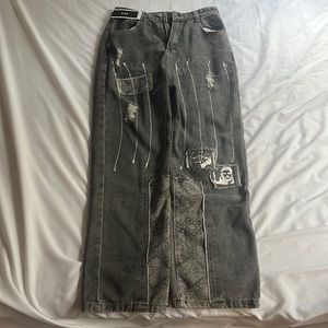 Emmiol Patchwork Paisley Boyfriend Jeans